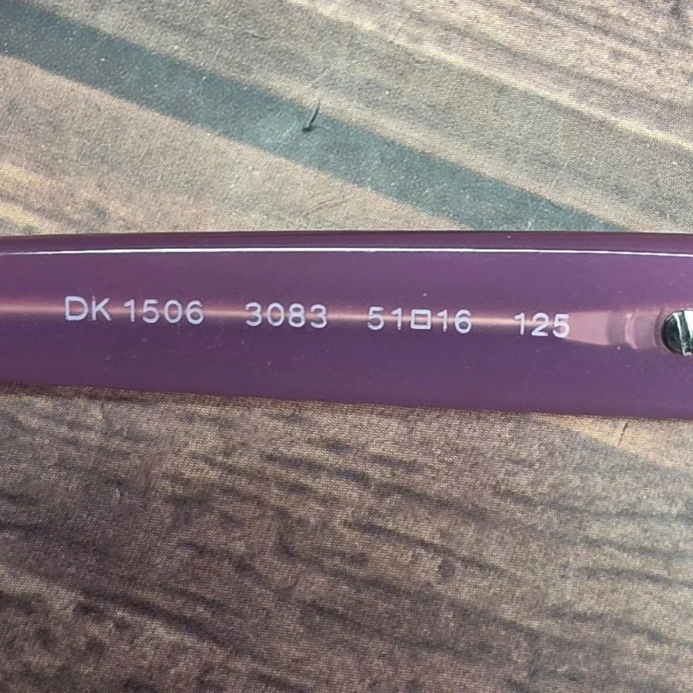 Donna Karan DK 1506 3083 Purple Rectangular Eyeglasses Frames Italy 51-16-125
